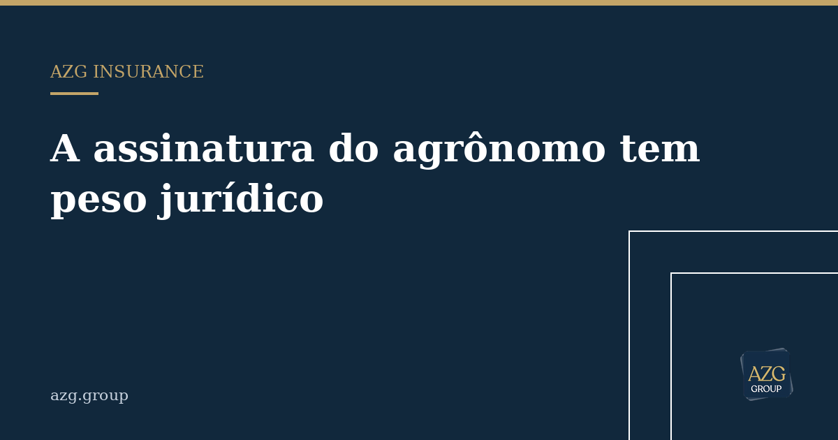 Capa do artigo: A assinatura do agrônomo tem peso jurídico. E o patrimônio dele, proteção?